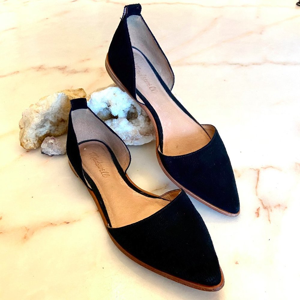 Madewell Arielle D'Orsay Flats in Black Sz 6.5